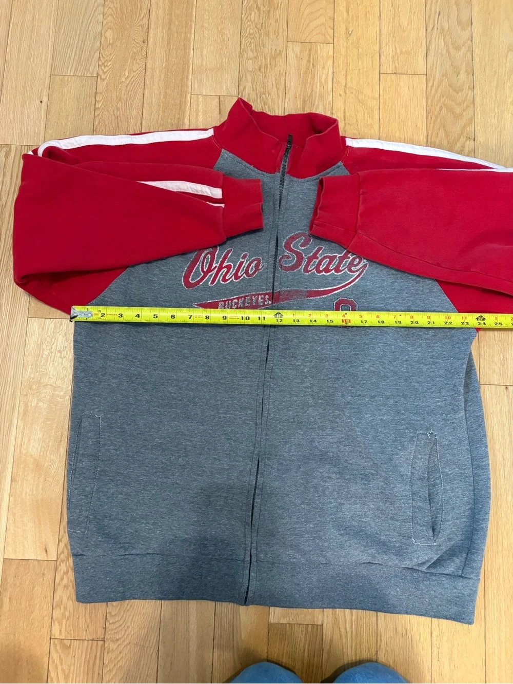 J. America Ohio State Buckeyes Zip Track Jacket XL Vintage-Inspired Sporty Prep